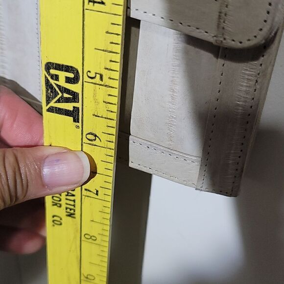 Vintage 70's-80's Patchwork Eel Skin Clutch Shoulder Bag - Picture 5 of 8